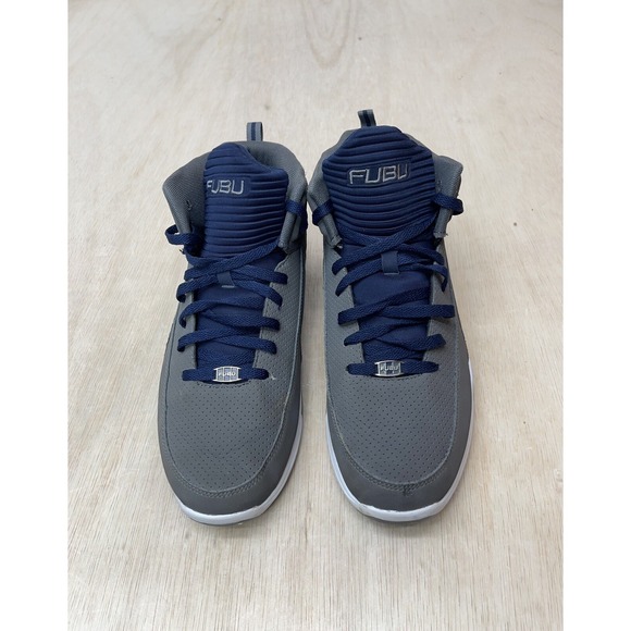 Mens FUBU Shoes Gray Blue Hi-Top Basketball Sneakers Size 11 - Picture 1 of 8